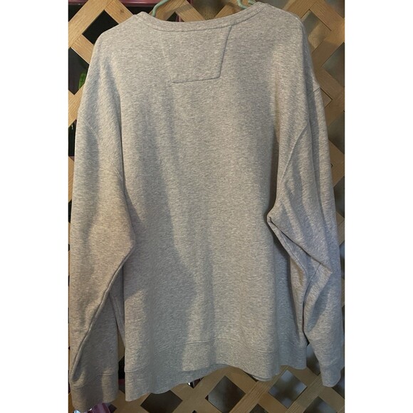 NAUTICA JEAN CO. Gray Logo Kangaroo Pocket Crewneck Sweatshirt Men's XL - Picture 5 of 7